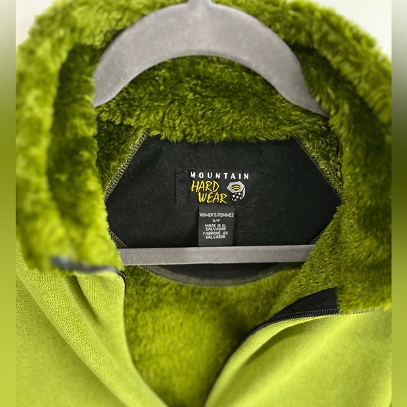 Green Mountain Hardwear Velour Fuzzy Outdoor Hiking Jacket small Chartreuse - Picture 3 of 14